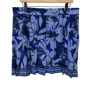 Chico's Zynergy Athletic Skort w Zip Pockets, Pleats, Floral Print NWT size 14